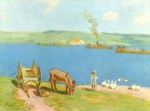 Alfred Sisley - Bilder Gemälde - Flussufer