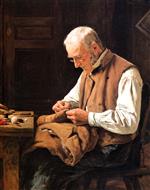 Albert Anker  - paintings - Der Dorfschneider Schneider Fueri