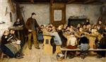 Albert Anker  - Bilder Gemälde - Die Dorfschule