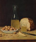 Albert Anker  - Bilder Gemälde - Stillleben mit Wein