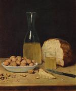 Albert Anker  - Bilder Gemälde - Stillleben mit Wein