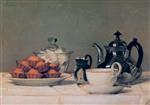 Albert Anker  - Bilder Gemälde - Tee und Schmelzbrötchen