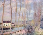 Alfred Sisley  - Bilder Gemälde - Loing Kanal
