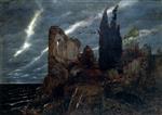 Arnold Böcklin - Bilder Gemälde - Die Ruine am Meer