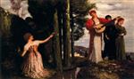 Arnold Böcklin  - Bilder Gemälde - Sieh an, es lacht die Au