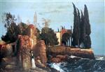 Arnold Böcklin  - Bilder Gemälde - Villa am Meer