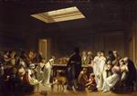 Louis Leopold Boilly - Bilder Gemälde - A Game of Billiards