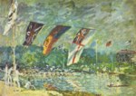 Alfred Sisley  - Bilder Gemälde - Regatta in Molesey