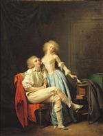 Louis Leopold Boilly - Bilder Gemälde - Couple with an Escaped Bird