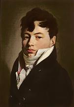 Louis Leopold Boilly - Bilder Gemälde - Portrait of a Dandy with a White Cravat
