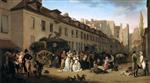 Louis Leopold Boilly  - Bilder Gemälde - The Arrival of a Stagecoach at the Terminus, rue Notre-Dame-des-Victoires