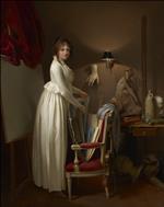 Louis Leopold Boilly  - Bilder Gemälde - The Artist's Wife in his Studio