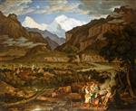 Carl Gustav Carus - Bilder Gemälde - Ausblick vom Montanvert bei Chamonix auf die Montblanc-Gruppe
