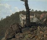 Carl Gustav Carus - Bilder Gemälde - Baum über Steinen