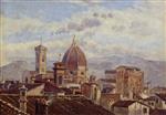 Carl Gustav Carus - Bilder Gemälde - Blick auf Florenz