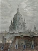 Carl Gustav Carus - Bilder Gemälde - Die Frauenkirche in Dresden