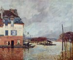 Alfred Sisley  - Peintures - Inondation de Port Marly