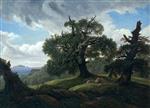 Carl Gustav Carus  - paintings - Eichen am Meer