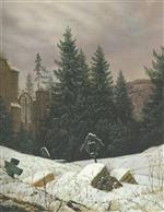 Carl Gustav Carus  - paintings - Friedhof auf dem Oybin