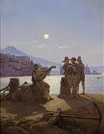 Carl Gustav Carus  - Bilder Gemälde - Italienische Fischer im Hafen von Neapel