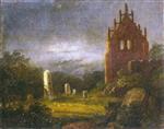Carl Gustav Carus  - Bilder Gemälde - Klosterruine im Mondlicht