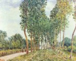 Alfred Sisley  - Bilder Gemälde - Ufer der Loing bei Moret
