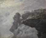 Carl Gustav Carus  - Bilder Gemälde - Nebelwolken in der Sächsischen Schweiz
