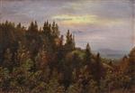 Carl Gustav Carus  - Bilder Gemälde - Pillnitzer Landschaft mit Ruine