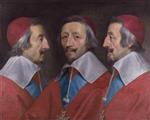 Philippe de Champaigne - Bilder Gemälde - Dreifachporträt des Kardinals Richelieu