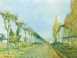 Alfred Sisley  - Bilder Gemälde - Weg nach Severes, bei Louveciennes