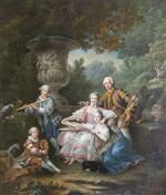 Francois Hubert Drouais - Bilder Gemälde - Ländliches Konzert