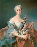 Francois Hubert Drouais - Bilder Gemälde - Portrait of an elegant lady