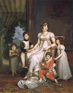 François Pascal Simon Gérard - Peintures - Caroline Bonaparte and her Children