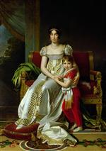 François Pascal Simon Gérard - Peintures - Hortense de Beauharnais Queen of Holland and her Son, Napoleon Charles Bonaparte