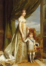 Francois Pascal Simon Gerard - Bilder Gemälde - Hortense-Eugénie de Beauharnais, Queen of Holland and her son Charles Napoléon Bonaparte