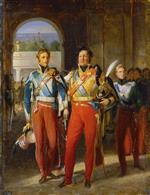 François Pascal Simon Gérard - Peintures - Louis-Philippe and His Sons, the Dukes of Chartres and of Némours