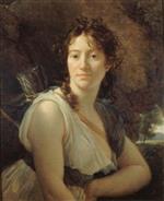 François Pascal Simon Gérard - Peintures - Mademoiselle Duchesnoy in the Role of Dido