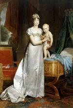 François Pascal Simon Gérard - Peintures - Marie Louise and the King of Rome