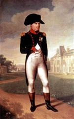François Pascal Simon Gérard - Peintures - Napoleon I in Front of the Chateau de Malmaison