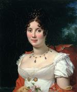 Francois Pascal Simon Gerard - Bilder Gemälde - Portrait of a Lady in an Empire Dress