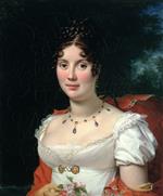 François Pascal Simon Gérard - Peintures - Portrait of a Lady in an Empire Dress