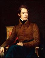 François Pascal Simon Gérard - Peintures - Portrait of Alphonse de Lamartine 