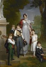Francois Pascal Simon Gerard  - Bilder Gemälde - Portrait of Maréchale Lannes, Duchesse de Montebello with Her Children
