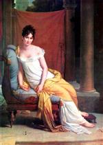 Francois Pascal Simon Gerard  - Bilder Gemälde - Porträt der Madame Récamier