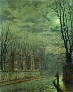 John Atkinson Grimshaw - Bilder Gemälde - Going Home by Moonlight