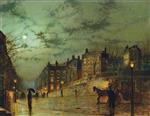 John Atkinson Grimshaw  - Bilder Gemälde - Hampstead Hill, Looking Down Heath Street