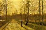 John Atkinson Grimshaw  - Bilder Gemälde - In the Golden Gloaming