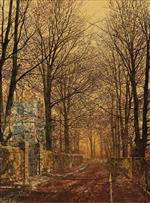 John Atkinson Grimshaw  - Bilder Gemälde - In the Golden Olden Time