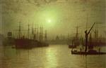 John Atkinson Grimshaw  - Bilder Gemälde - Nightfall Down the Thames
