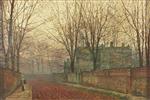 John Atkinson Grimshaw  - Bilder Gemälde - November Morning, Knostrop Hall, Leeds